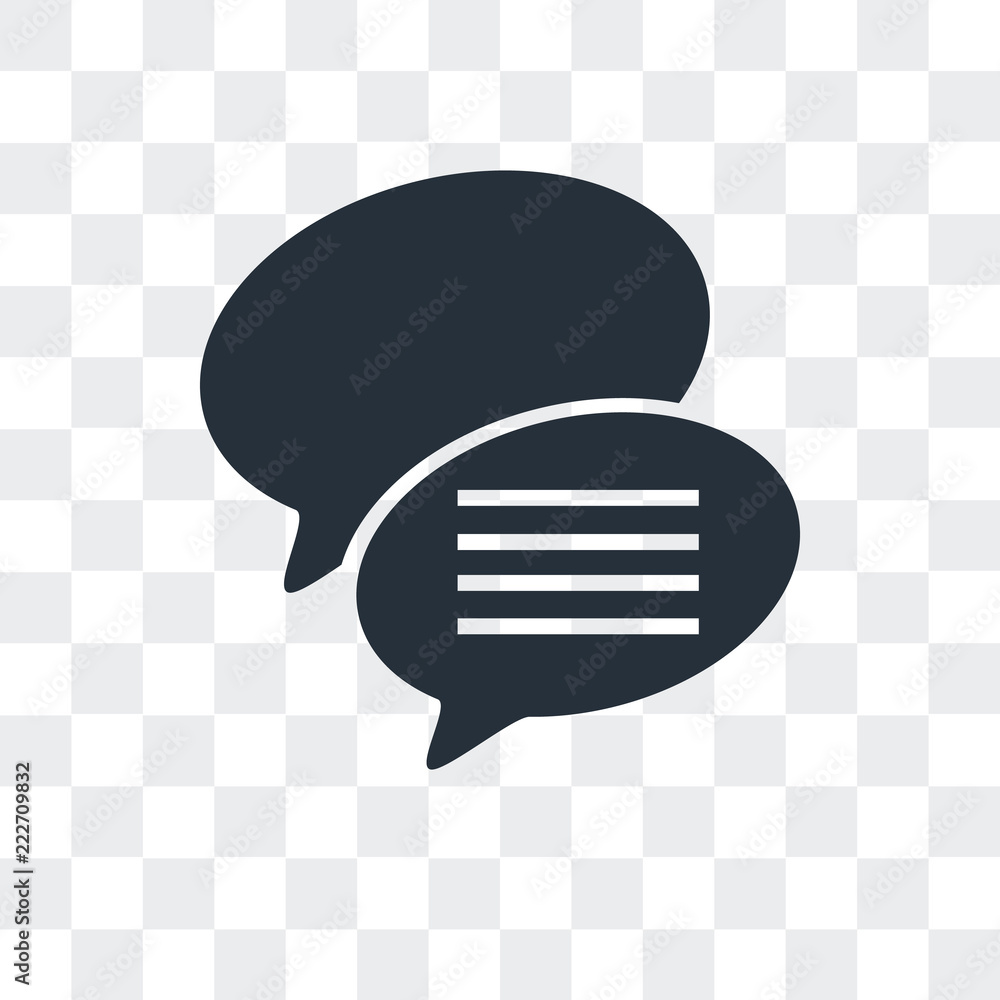 Poster conversation speech bubbles icon isolated on transparent background. modern and editable conversatio