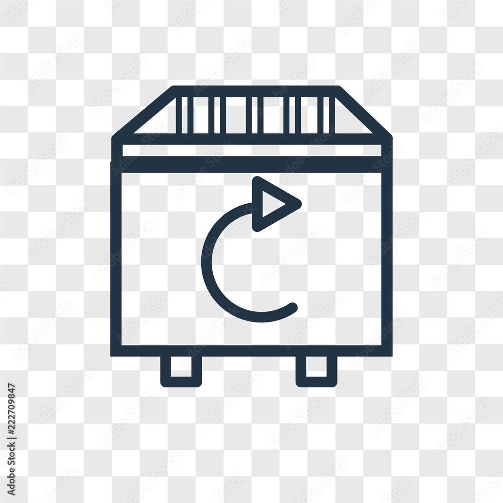 Poster recycle bin icons isolated on transparent background. modern and editable recycle bin icon. simple i