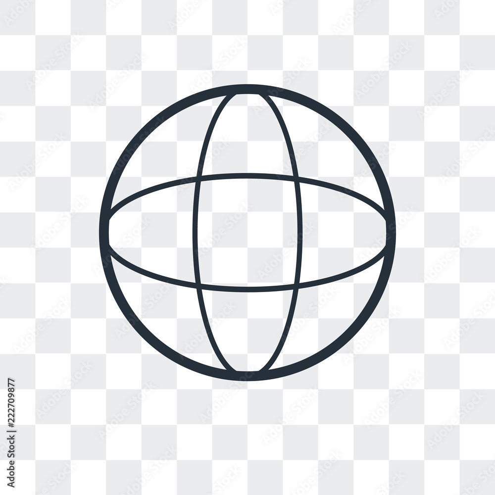 Poster grid world icon isolated on transparent background. modern and editable grid world icon. simple icon