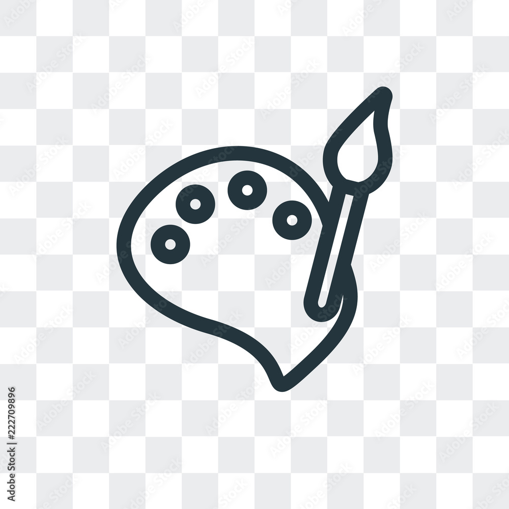 Fototapete paint icon isolated on transparent background. modern and editable paint icon. simple icons vector i