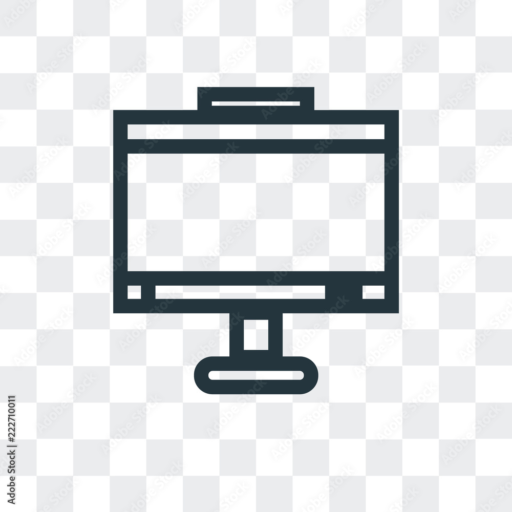 Aufkleber monitor icon isolated on transparent background. modern and editable monitor icon. simple icons vect