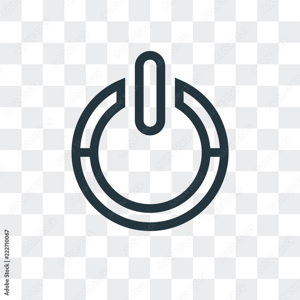 Poster power icon isolated on transparent background. modern and editable power icon. simple icons vector i