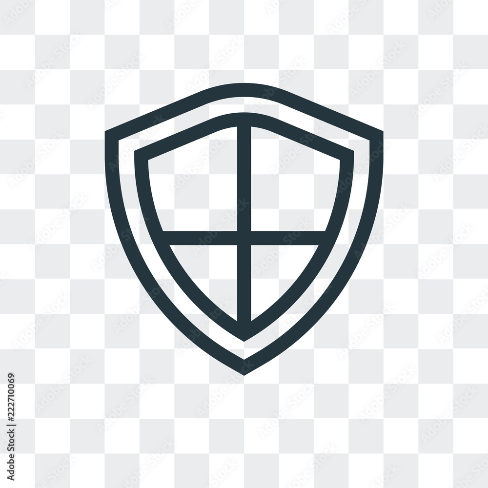 Poster shield icon isolated on transparent background. modern and editable shield icon. simple icons vector