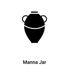 Manna Jar icon vector isolated on white background, logo concept of Manna Jar sign on transparent background, black filled symbol