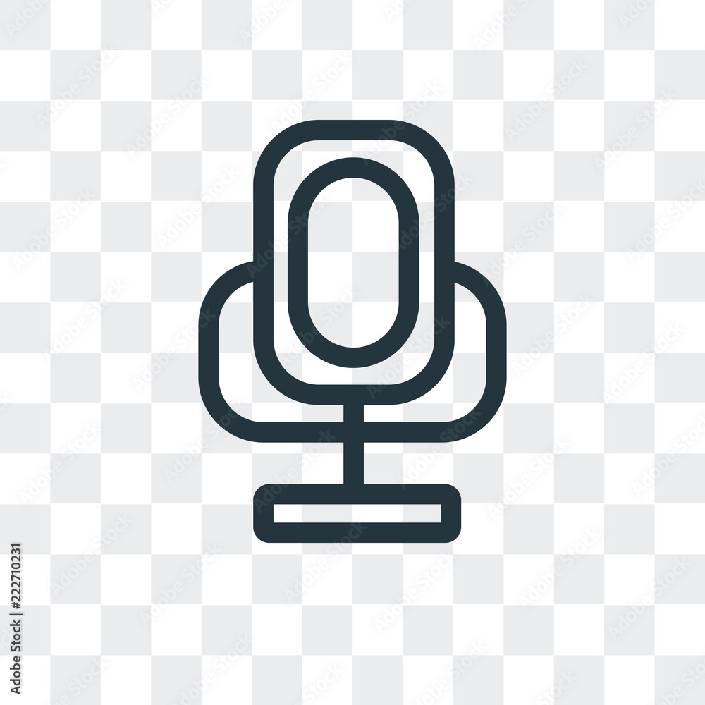 Poster voice recorder icon isolated on transparent background. modern and editable voice recorder icon. sim