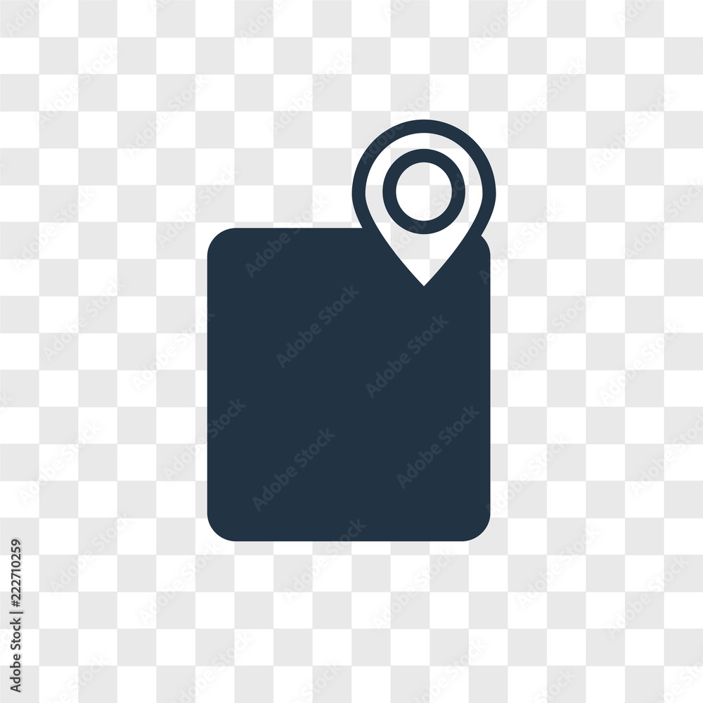Poster gps icons isolated on transparent background. modern and editable gps icon. simple icon vector illus