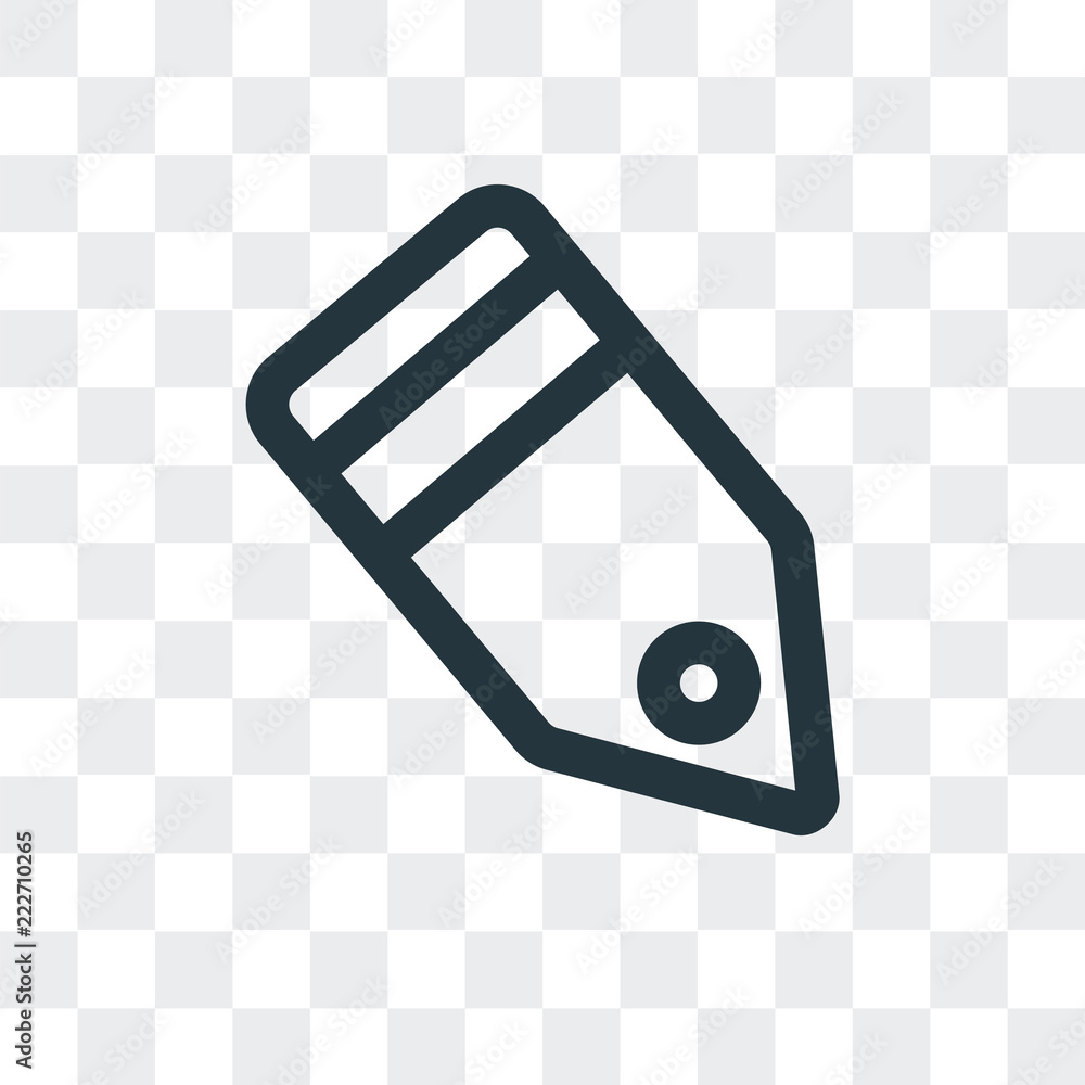 Poster tag icon isolated on transparent background. modern and editable tag icon. simple icons vector illus