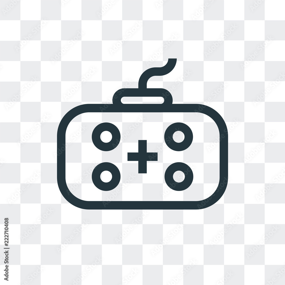 Poster gamepad icon isolated on transparent background. modern and editable gamepad icon. simple icons vect