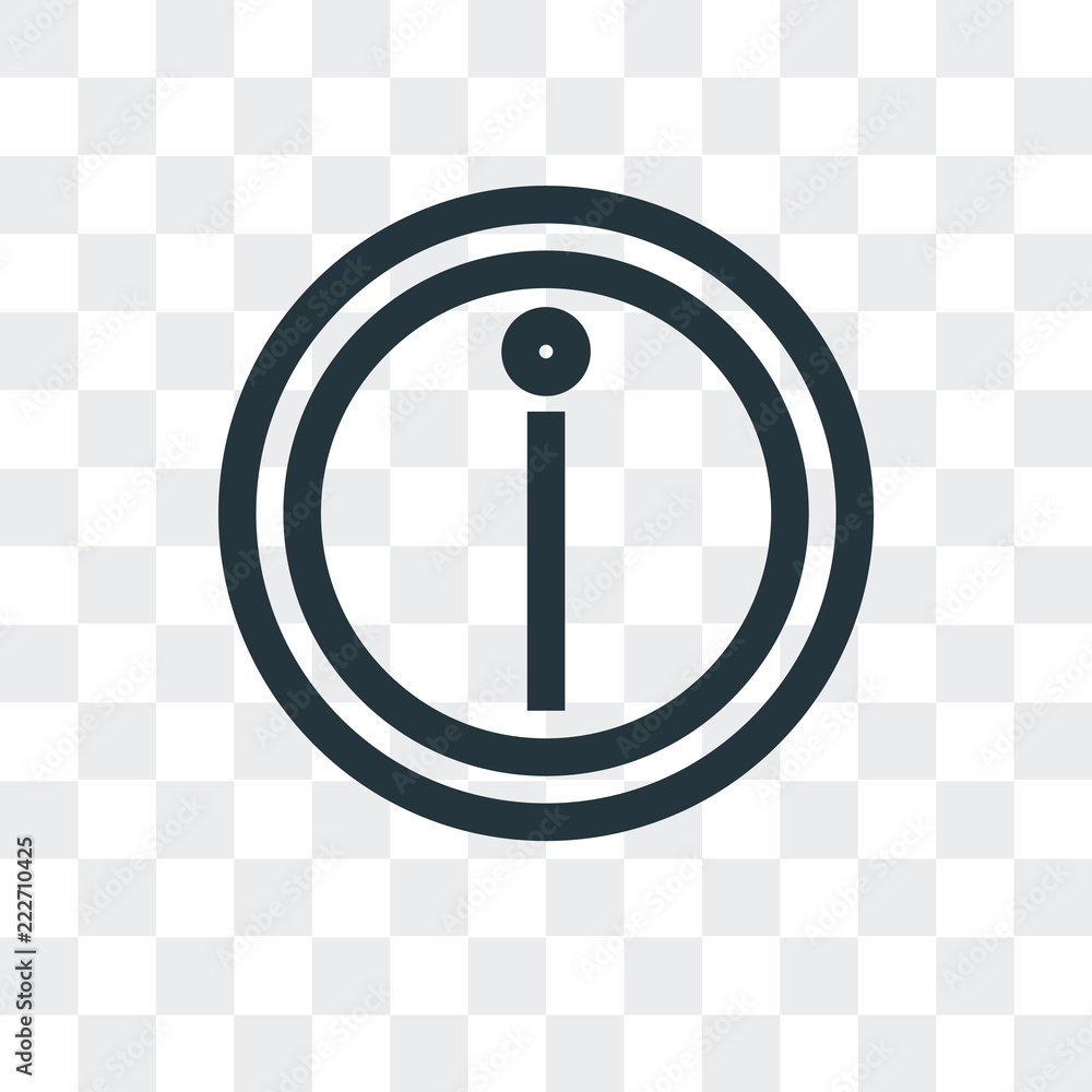 Poster info icon isolated on transparent background. modern and editable info icon. simple icons vector ill