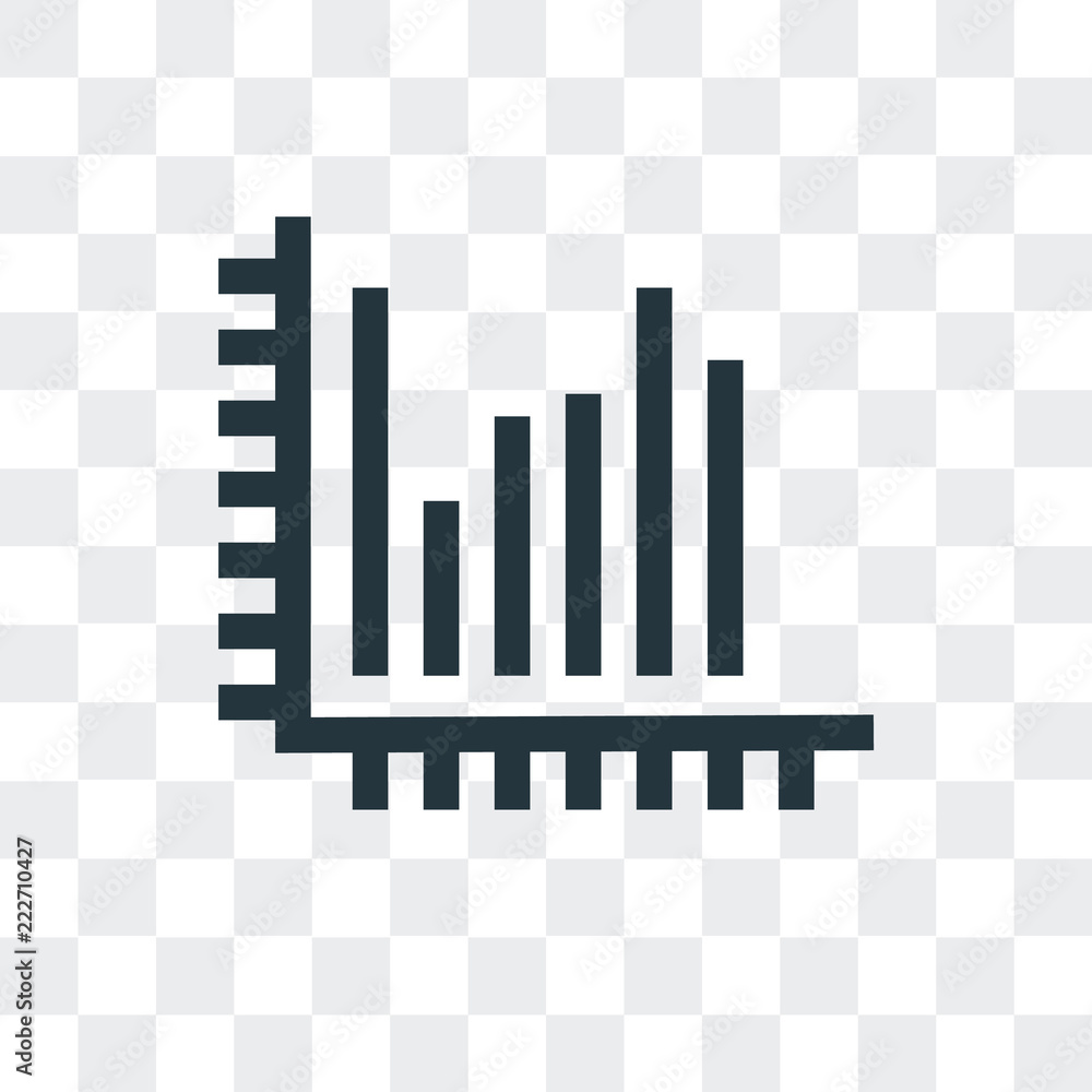 Poster stats icon isolated on transparent background. modern and editable stats icon. simple icons vector i