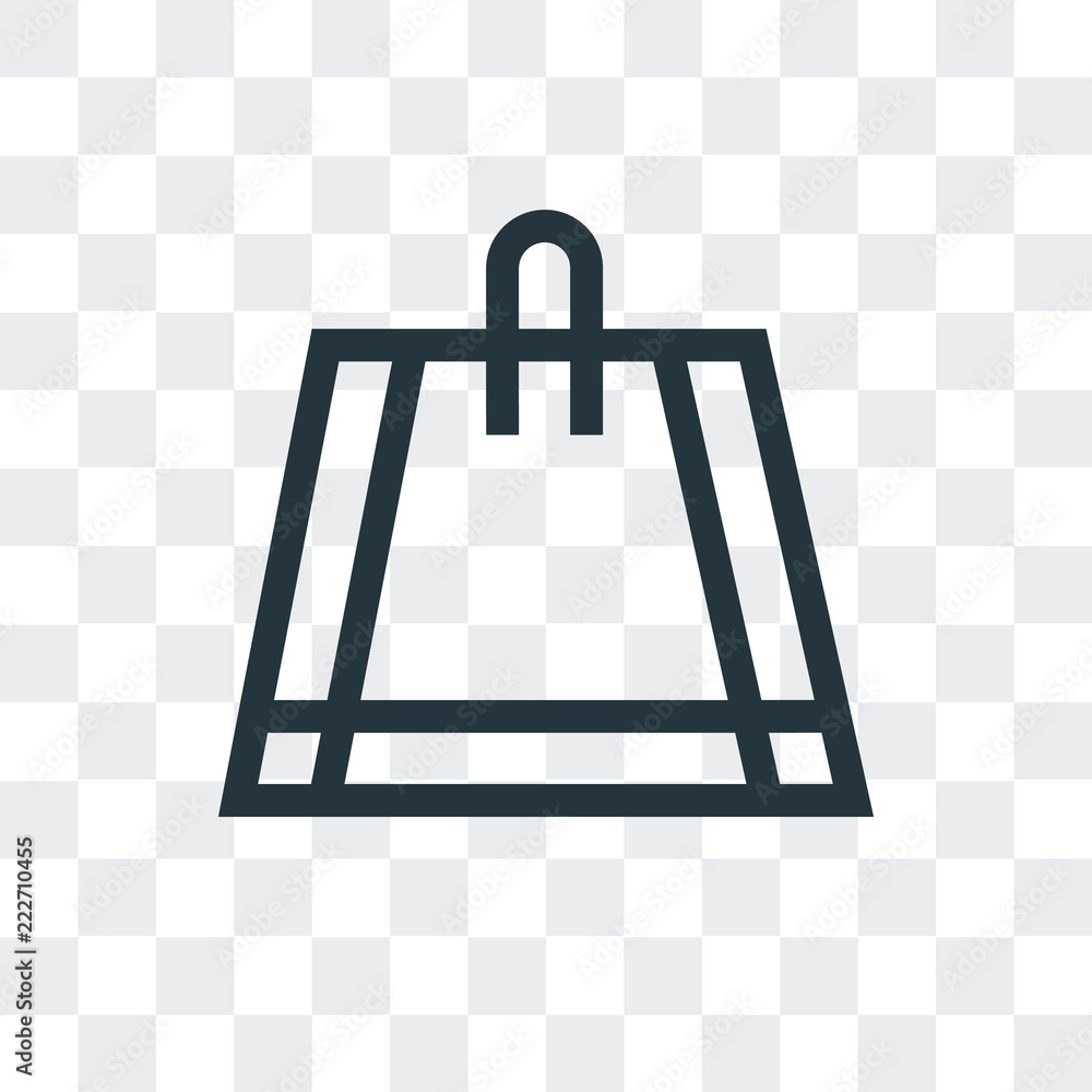 Poster bag icon isolated on transparent background. modern and editable bag icon. simple icons vector illus