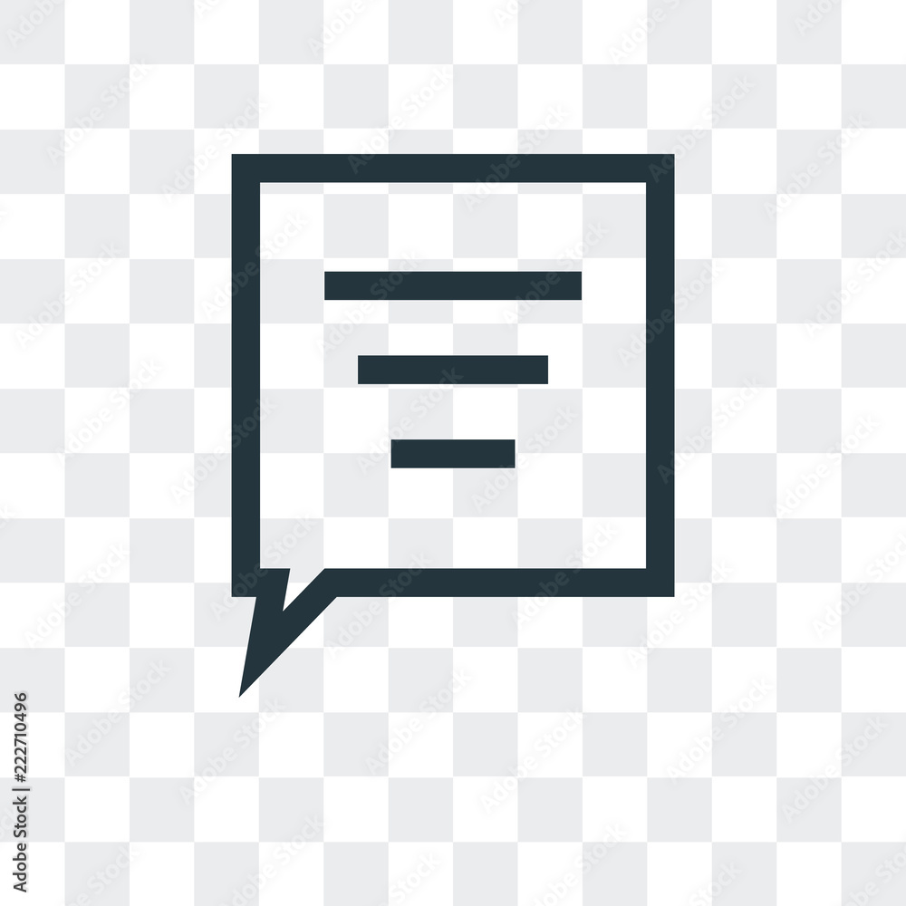 Poster speech bubble icon isolated on transparent background. modern and editable speech bubble icon. simpl