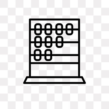 abcus icon on transparent background. Modern icons vector illustration. Trendy abcus icons
