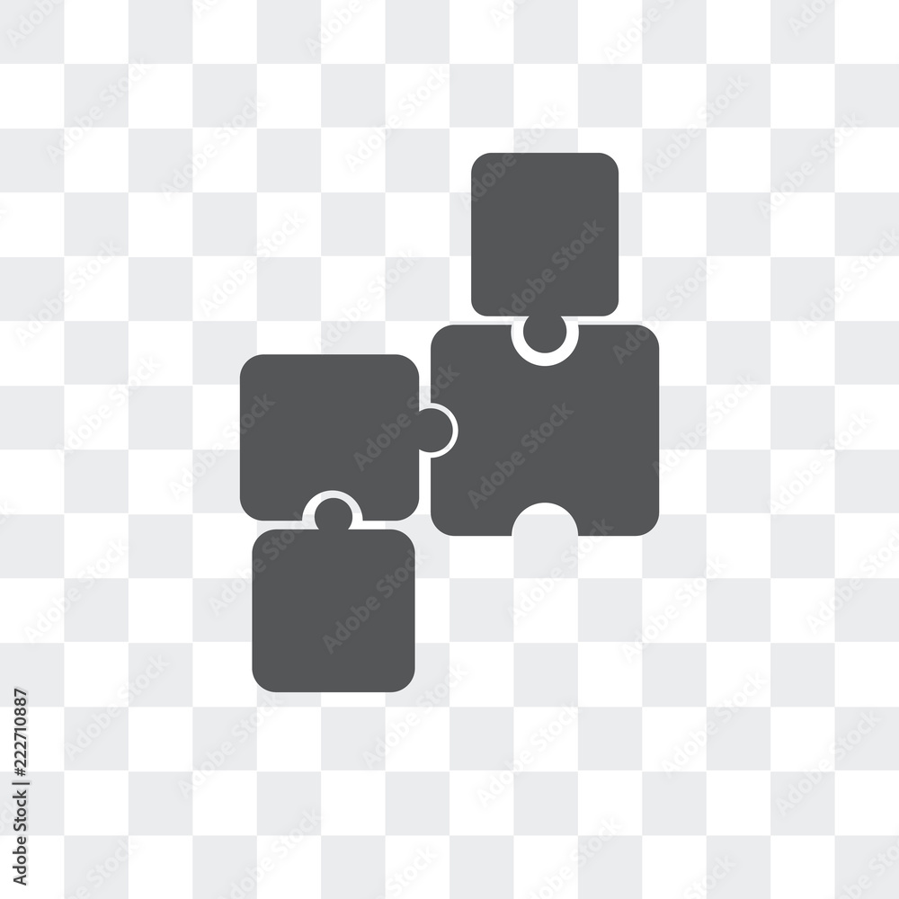 Poster puzzle icon isolated on transparent background. modern and editable puzzle icon. simple icons vector