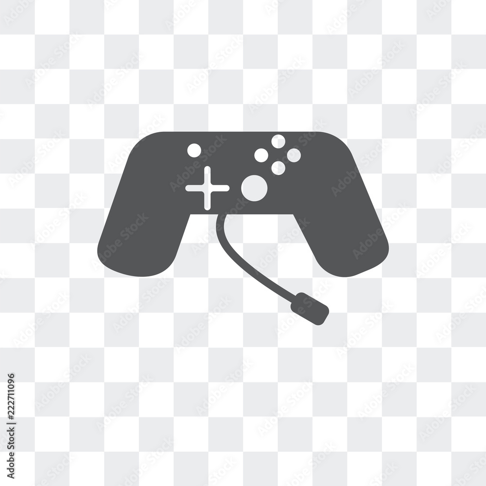 Poster joystick icon isolated on transparent background. modern and editable joystick icon. simple icons ve