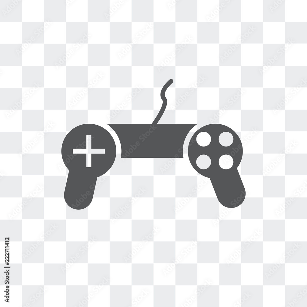 Poster joystick icon isolated on transparent background. modern and editable joystick icon. simple icons ve