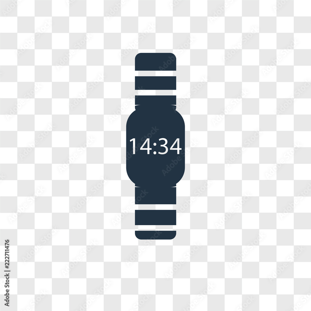 Poster watch icons isolated on transparent background. modern and editable watch icon. simple icon vector i