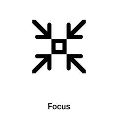 Focus icon vector isolated on white background, logo concept of Focus sign on transparent background, black filled symbol