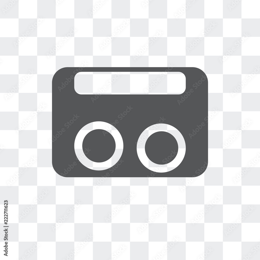 Poster vhs icon isolated on transparent background. modern and editable vhs icon. simple icons vector illus