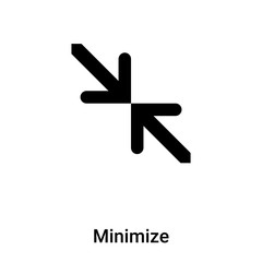 Obraz premium Minimize icon vector isolated on white background, logo concept of Minimize sign on transparent background, black filled symbol