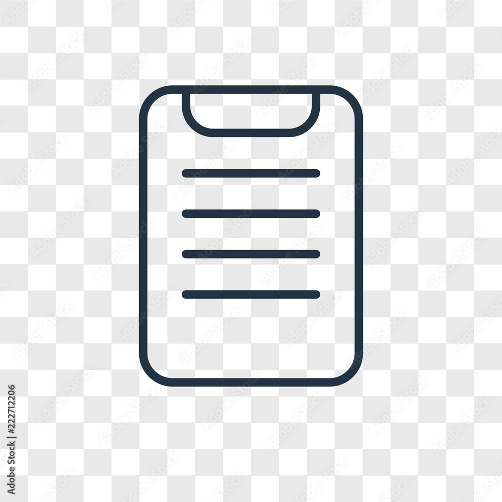 Poster clipboard icons isolated on transparent background. modern and editable clipboard icon. simple icon 