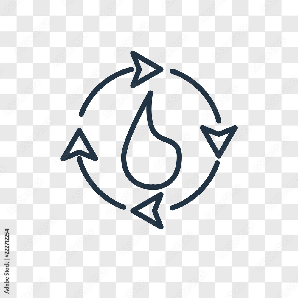 Poster water cycle icons isolated on transparent background. modern and editable water cycle icon. simple i