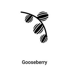Gooseberry icon vector isolated on white background, logo concept of Gooseberry sign on transparent background, black filled symbol