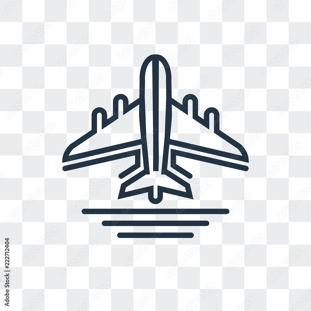 Poster flight icon isolated on transparent background. modern and editable flight icon. simple icons vector