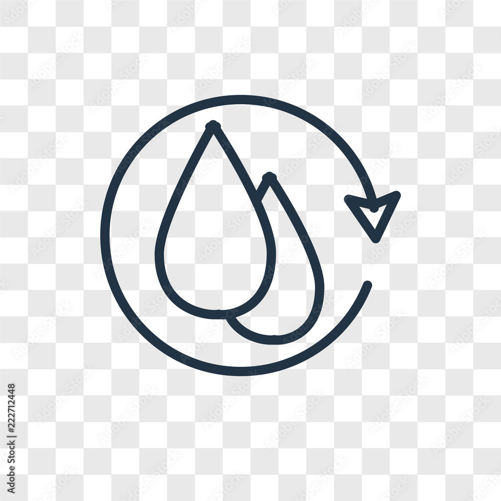 Poster water cycle icons isolated on transparent background. modern and editable water cycle icon. simple i