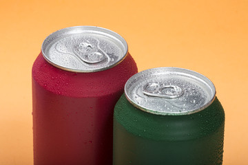 colorful aluminum soda can