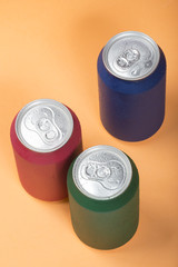 colorful aluminum soda can