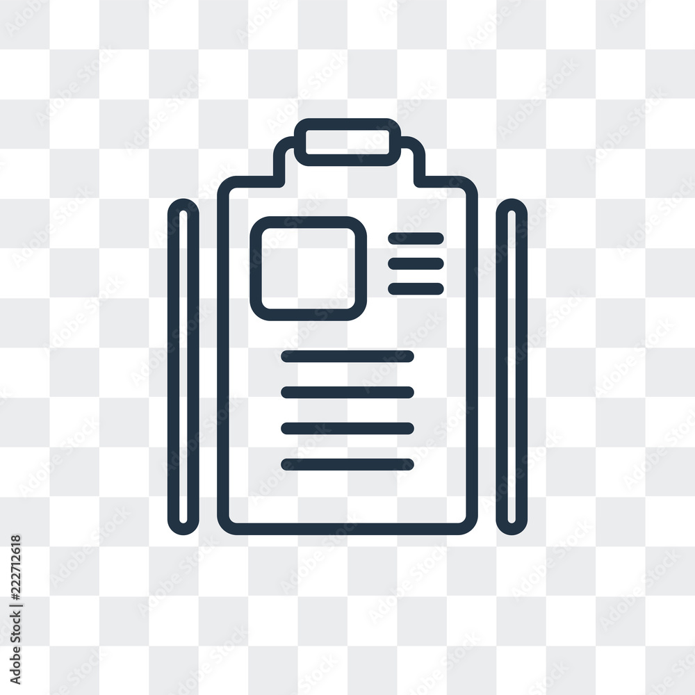 Poster list icon isolated on transparent background. modern and editable list icon. simple icons vector ill