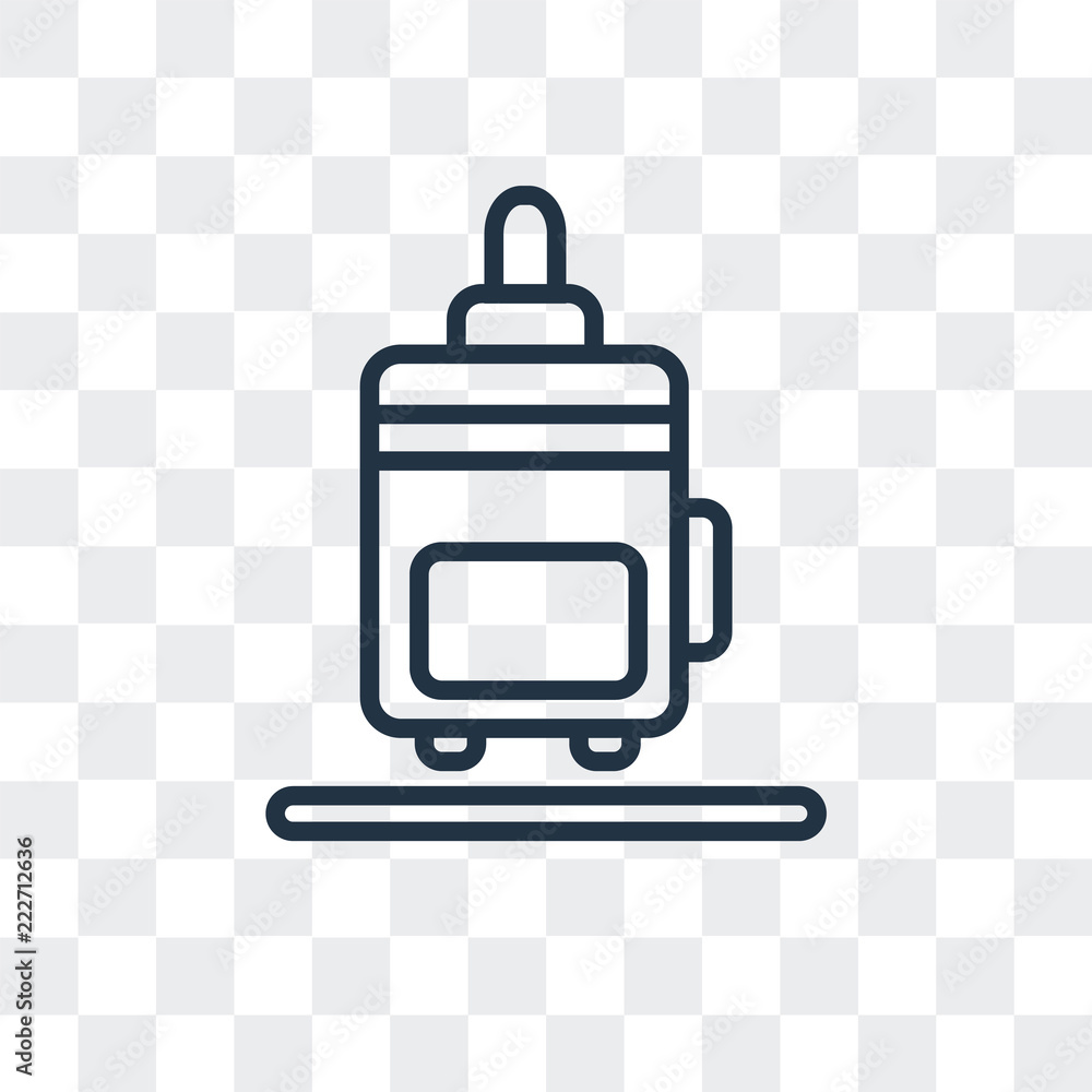 Poster suitcase icon isolated on transparent background. modern and editable suitcase icon. simple icons ve