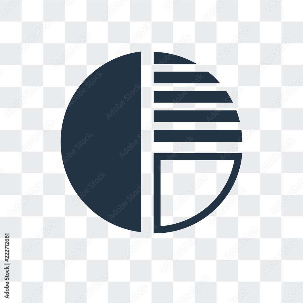 Aufkleber pie chart icon isolated on transparent background. modern and editable pie chart icon. simple icons 