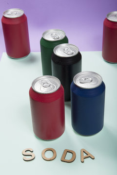 colorful aluminum soda can