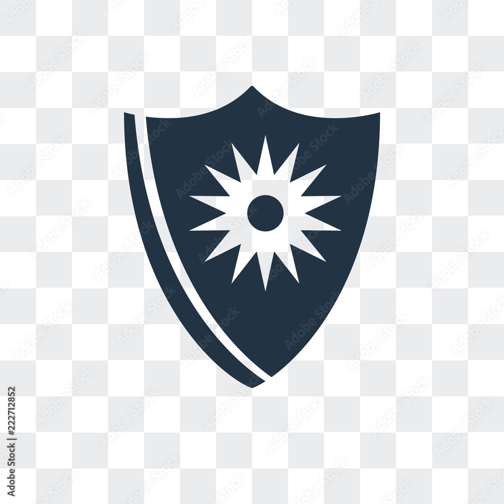 Poster shield icon isolated on transparent background. modern and editable shield icon. simple icons vector