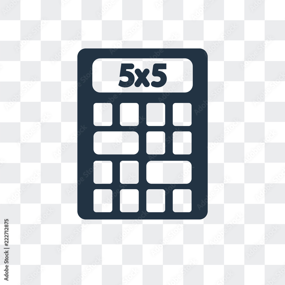 Poster calculator icon isolated on transparent background. modern and editable calculator icon. simple icon