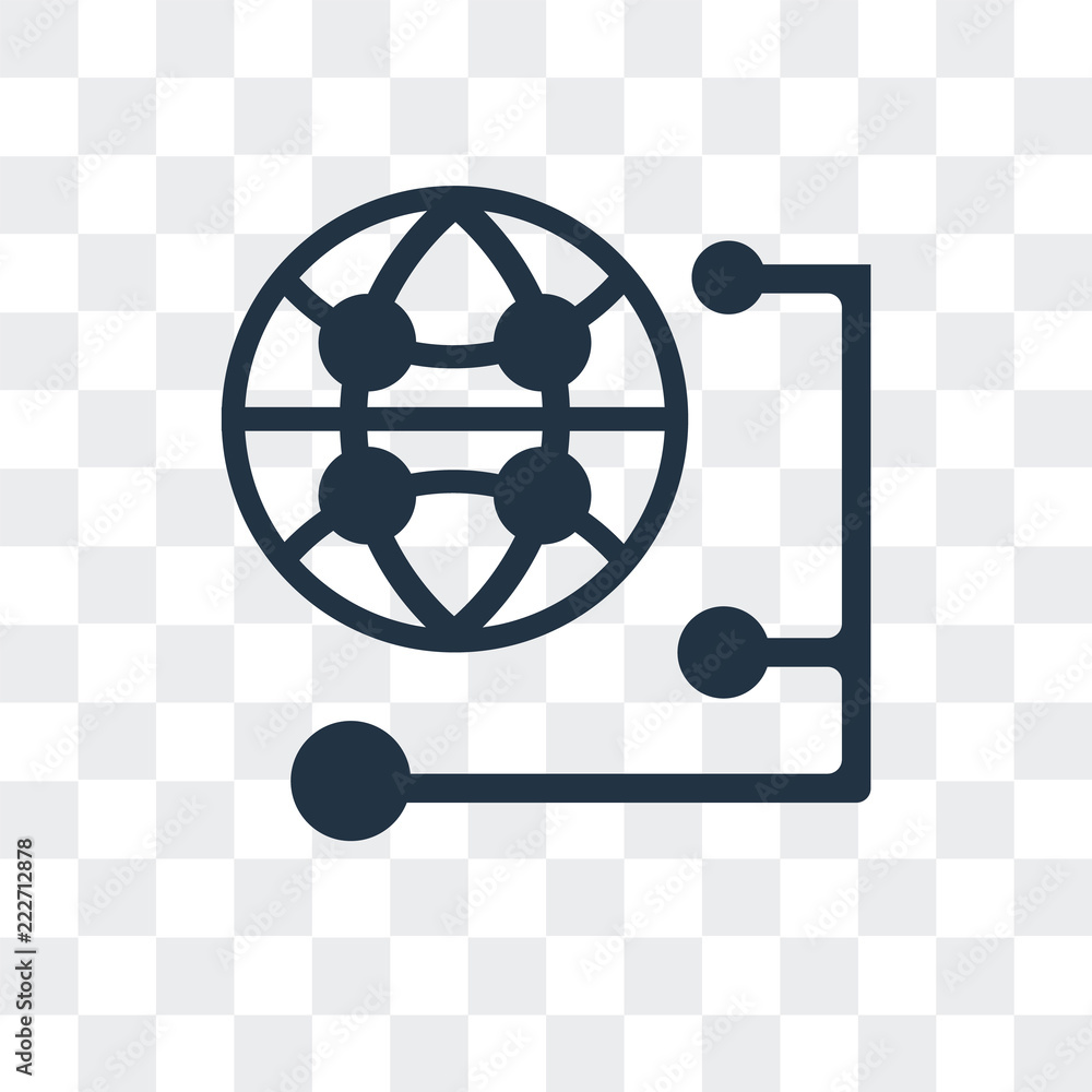 Poster network icon isolated on transparent background. modern and editable network icon. simple icons vect
