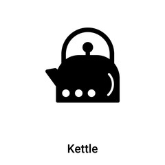 Kettle icon vector isolated on white background, logo concept of Kettle sign on transparent background, black filled symbol