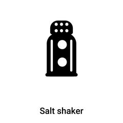 Salt shaker icon vector isolated on white background, logo concept of Salt shaker sign on transparent background, black filled symbol