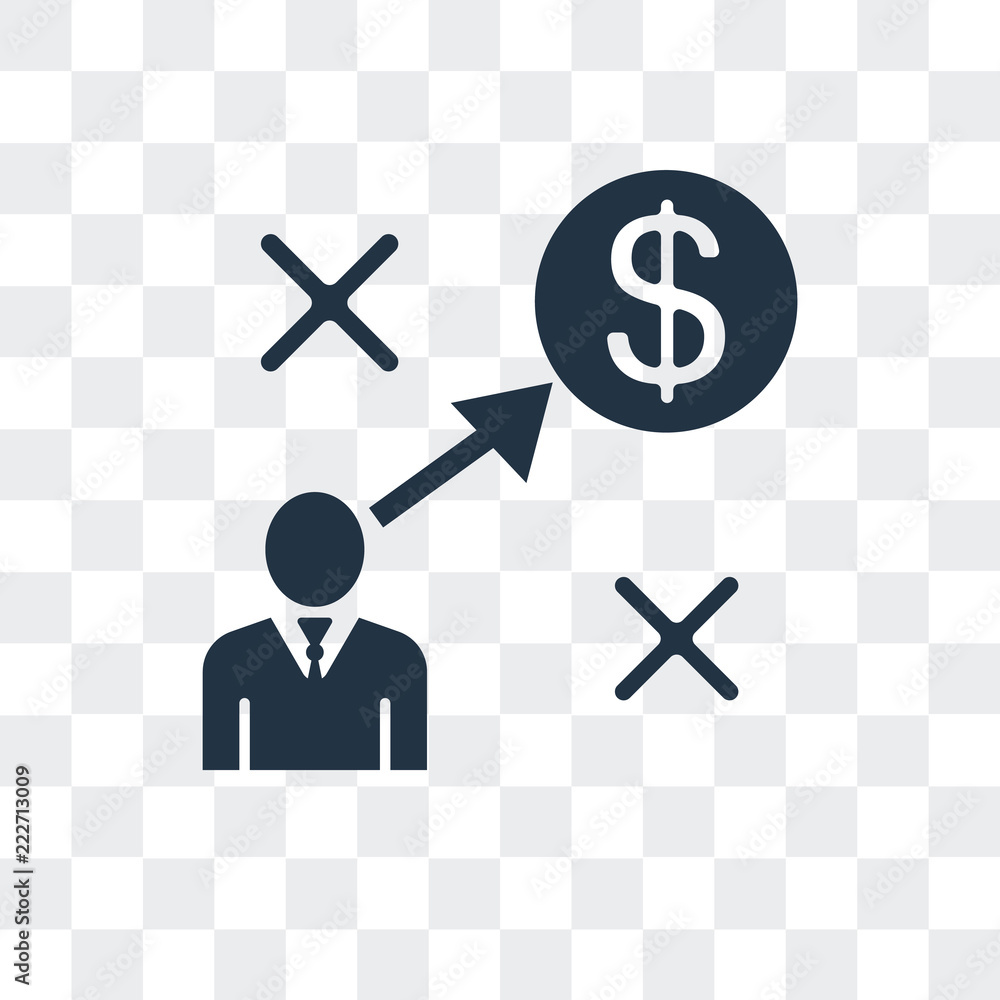 Poster strategy icon isolated on transparent background. modern and editable strategy icon. simple icons ve