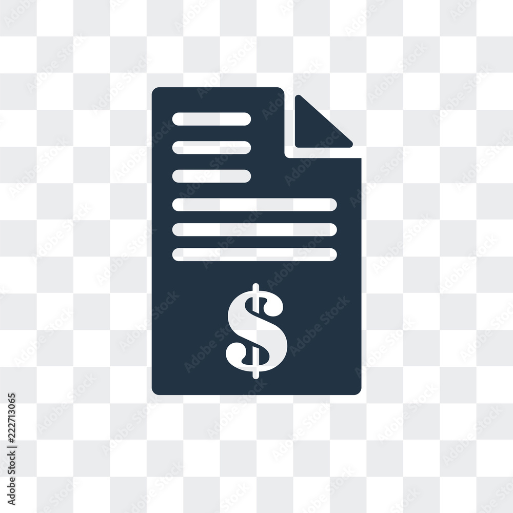 Poster contract icon isolated on transparent background. modern and editable contract icon. simple icons ve