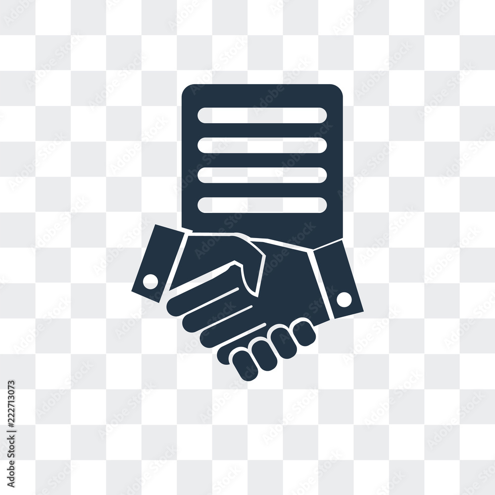 Poster contract icon isolated on transparent background. modern and editable contract icon. simple icons ve