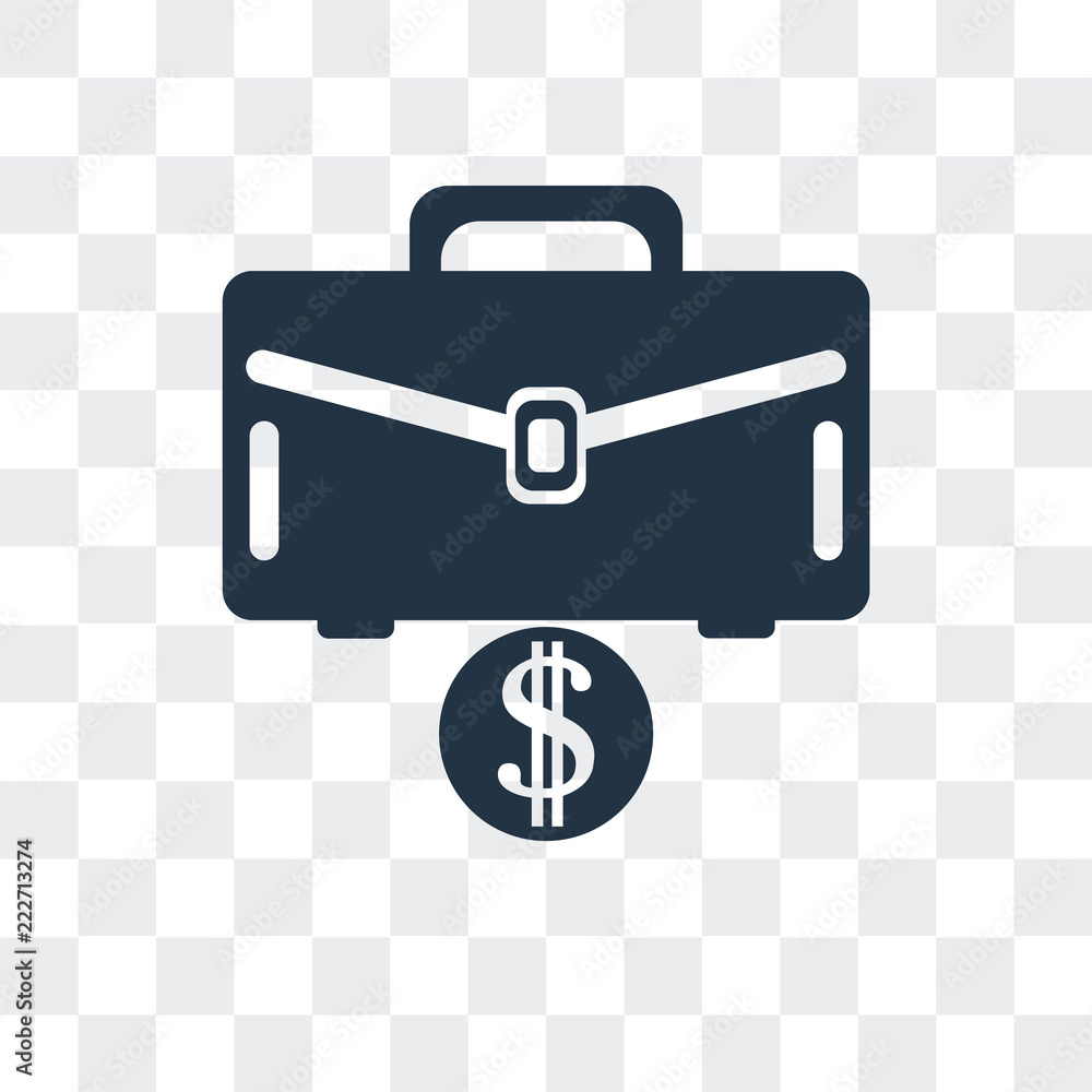 Poster briefcase icon isolated on transparent background. modern and editable briefcase icon. simple icons 