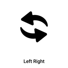 Left Right icon vector isolated on white background, logo concept of Left Right sign on transparent background, black filled symbol