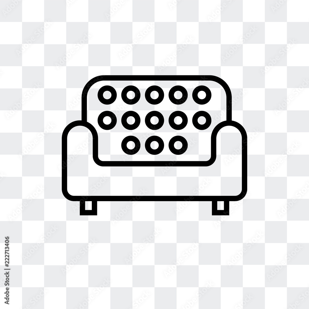 Aufkleber couch icon isolated on transparent background. modern and editable couch icon. simple icons vector i