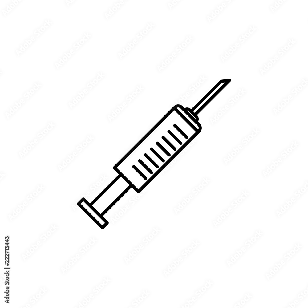 Poster injection icon. element of plastic surgery icon for mobile concept and web apps. thin line injection
