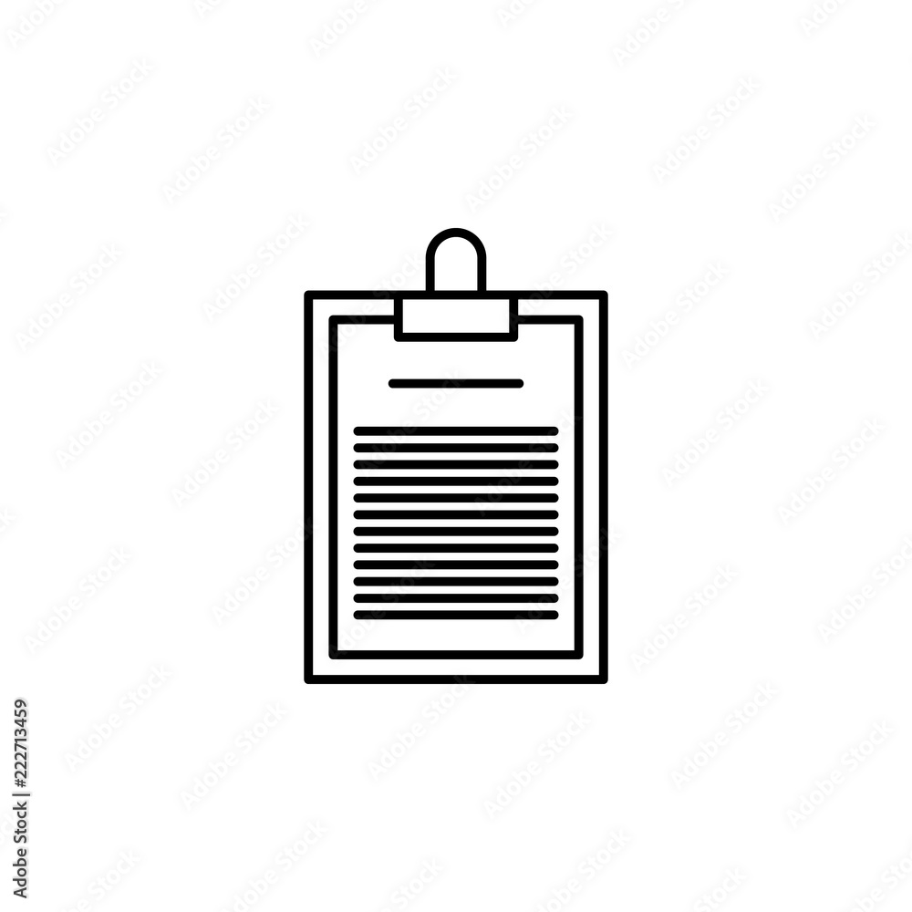 Poster clipboard icon. element of plastic surgery icon for mobile concept and web apps. thin line clipboard