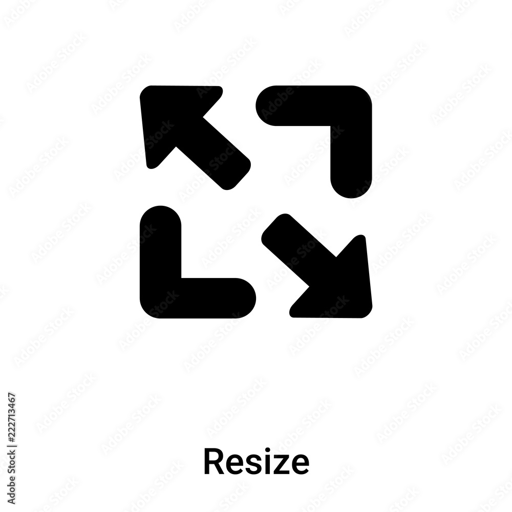 Aufkleber resize icon vector isolated on white background, logo concept of resize sign on transparent backgrou