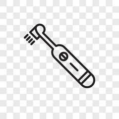 electric toothbrush icons isolated on transparent background. Modern and editable electric toothbrush icon. Simple icon vector illustration.